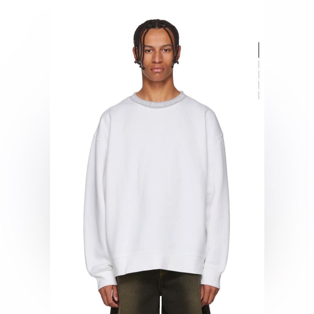 Acne Studios white yana crewneck sweatshirt